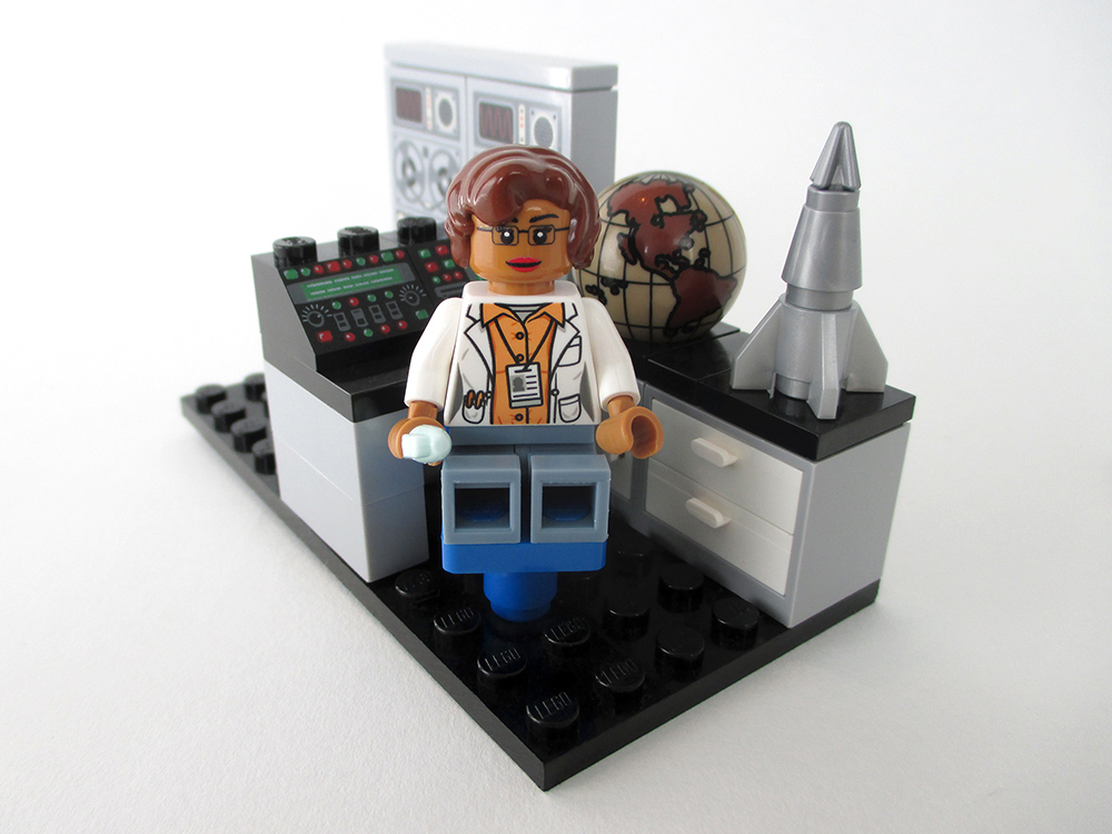 How UKCDS can help researchers in global development. Photo cred - Maia Weinstock, Women of NASA on LEGO Ideas - Katherine Johnson